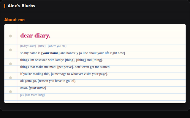 Dear Diary preview
